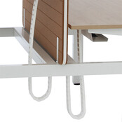 Duo zit sta bureau Flow Petfelt wit