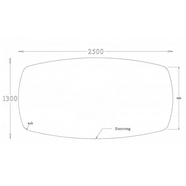 Vergadertafel LAB Deens ovaal