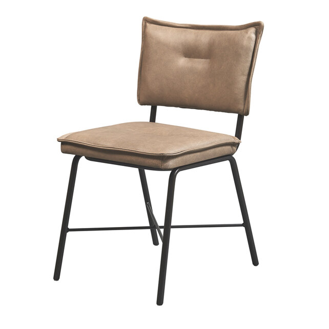 Kantinestoel 4x4 Vintage spinvoet kunstleder