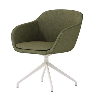 Vergaderstoel Shell wit | groen