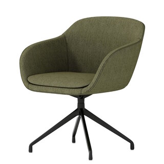 Vergaderstoel Shell zwart | groen