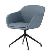 Vergaderstoel Shell zwart | blauw