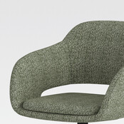 Verrijdbare vergaderstoel Club zwart | groen