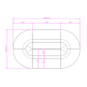 Modulaire bank Cookie ovaal Modulaire bank Cookie ovaal