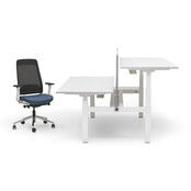 Duo zit-sta bureau Flow | wit frame