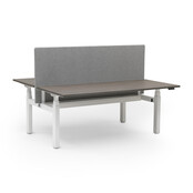 Duo zit-sta bureau Flow | wit frame