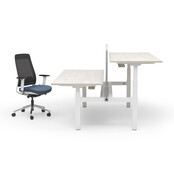 Duo zit-sta bureau Flow | wit frame
