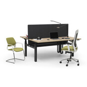 Duo zit-sta bureau Flow | zwart frame