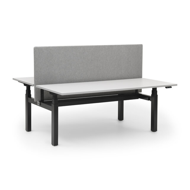 Duo zit-sta bureau Flow | zwart frame