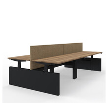 Duo zit-sta bureau Flow met wang | zwart
