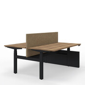 Duo zit-sta bureau Flow met wang | zwart