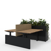 Duo zit-sta bureau Flow met wang