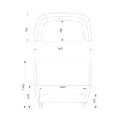 Akoestische bank Kas 2-persoons