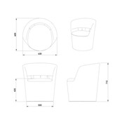 Draaibare fauteuil Collar