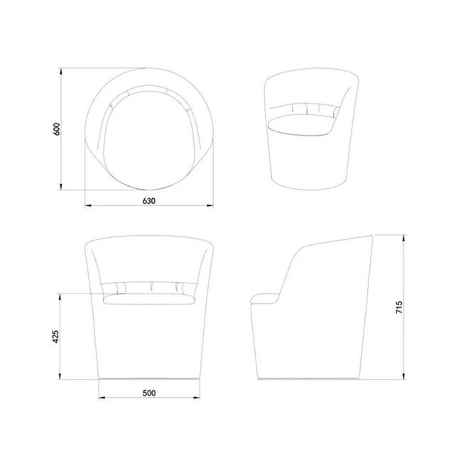 Draaibare fauteuil Collar