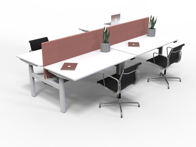 Duo zit-sta bureau Flow met wang | wit