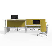 Duo zit-sta bureau Flow met wang | wit