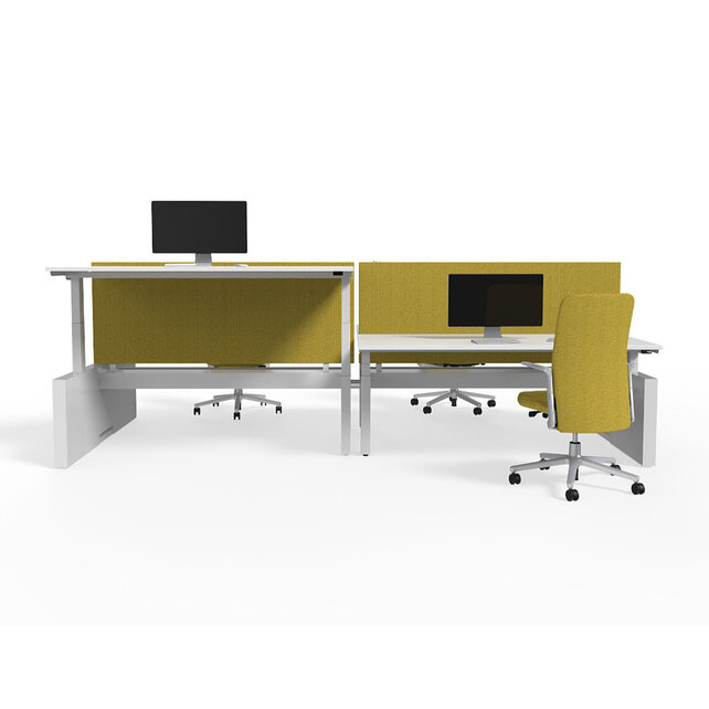 Duo zit-sta bureau Flow met wang | wit