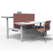 Duo zit-sta bureau Flow met wang | wit