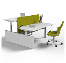Duo zit-sta bureau Flow met wang | wit
