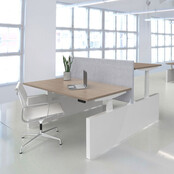 Duo zit-sta bureau Flow met wang | wit