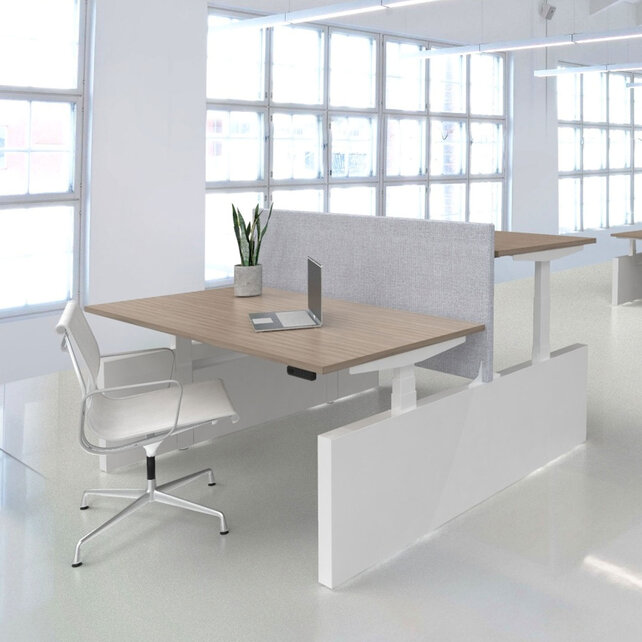 Duo zit-sta bureau Flow met wang | wit