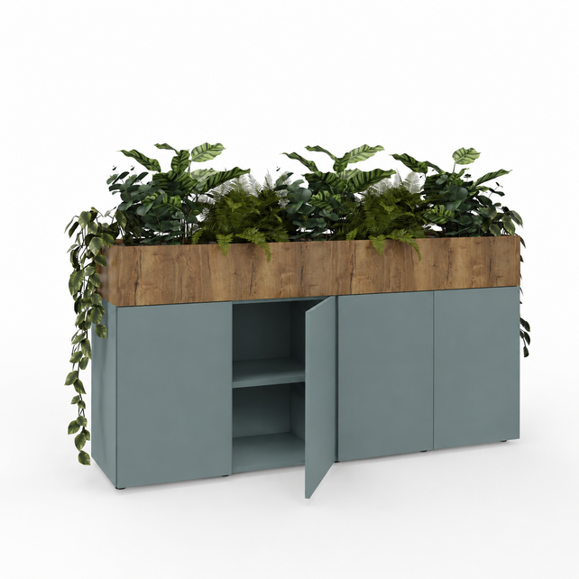 Kantoorkast met plantenbak Greenbox