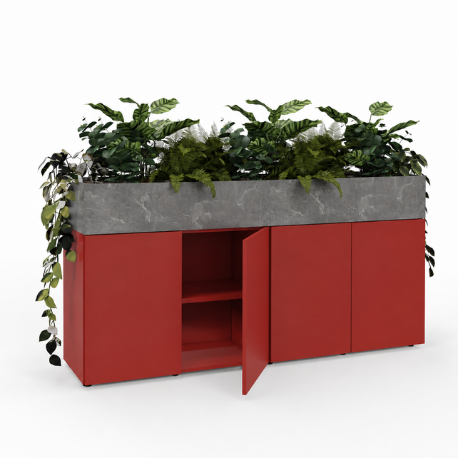 Kantoorkast met plantenbak Greenbox