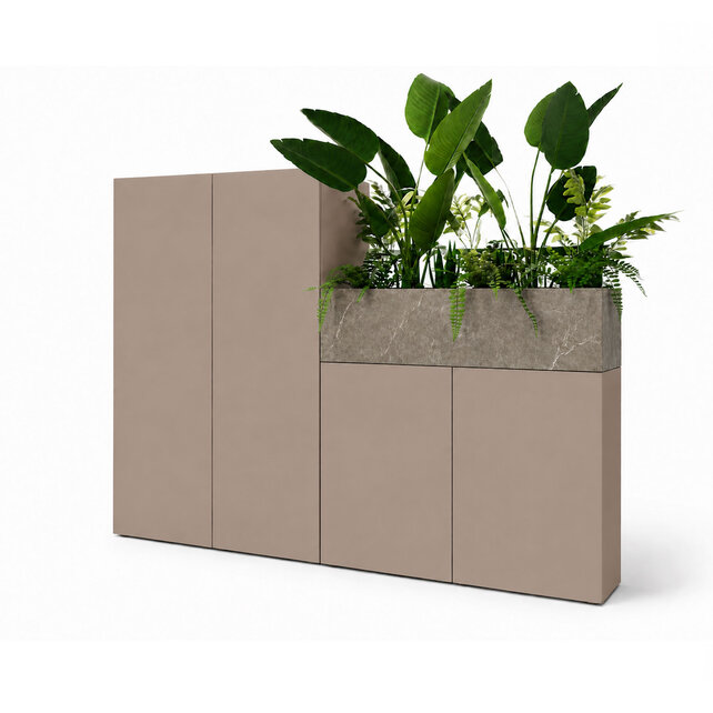 Kantoorkast met plantenbak Flora