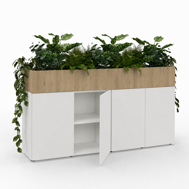 Kantoorkast met plantenbak Greenbox