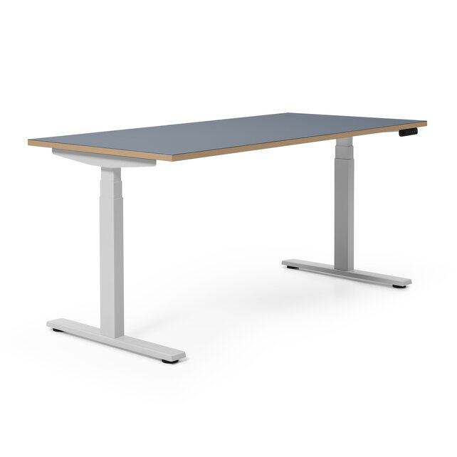 Elektrisch zit-sta bureau Flow Linoleum