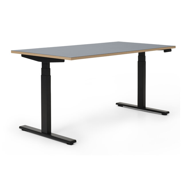 Elektrisch zit-sta bureau Flow Linoleum