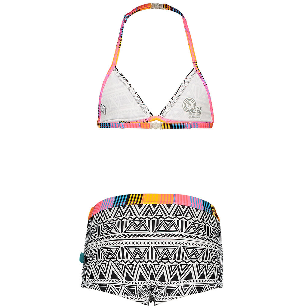 Bikini met shorts (surf black/white tiki)
