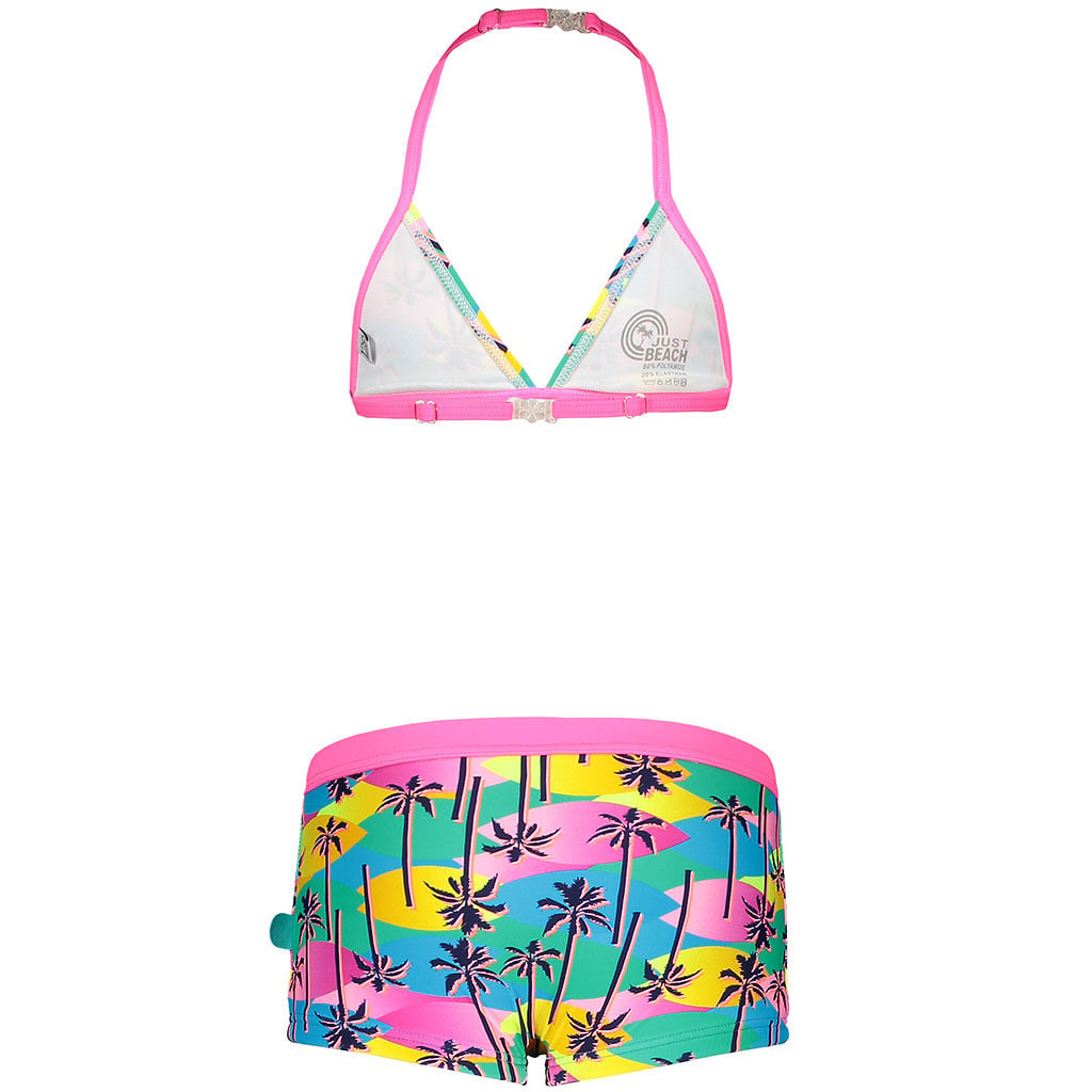 Bikini met shorts (tropical palms)