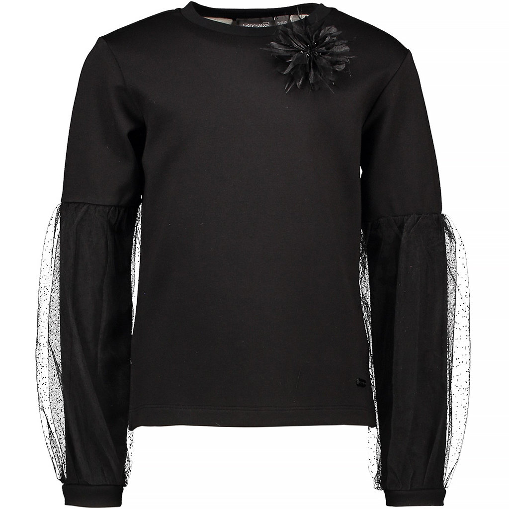 Longsleeve velvet dots Nikki (black)