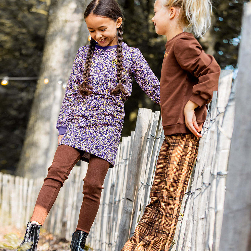 Jurk Kayna (brown choco check)