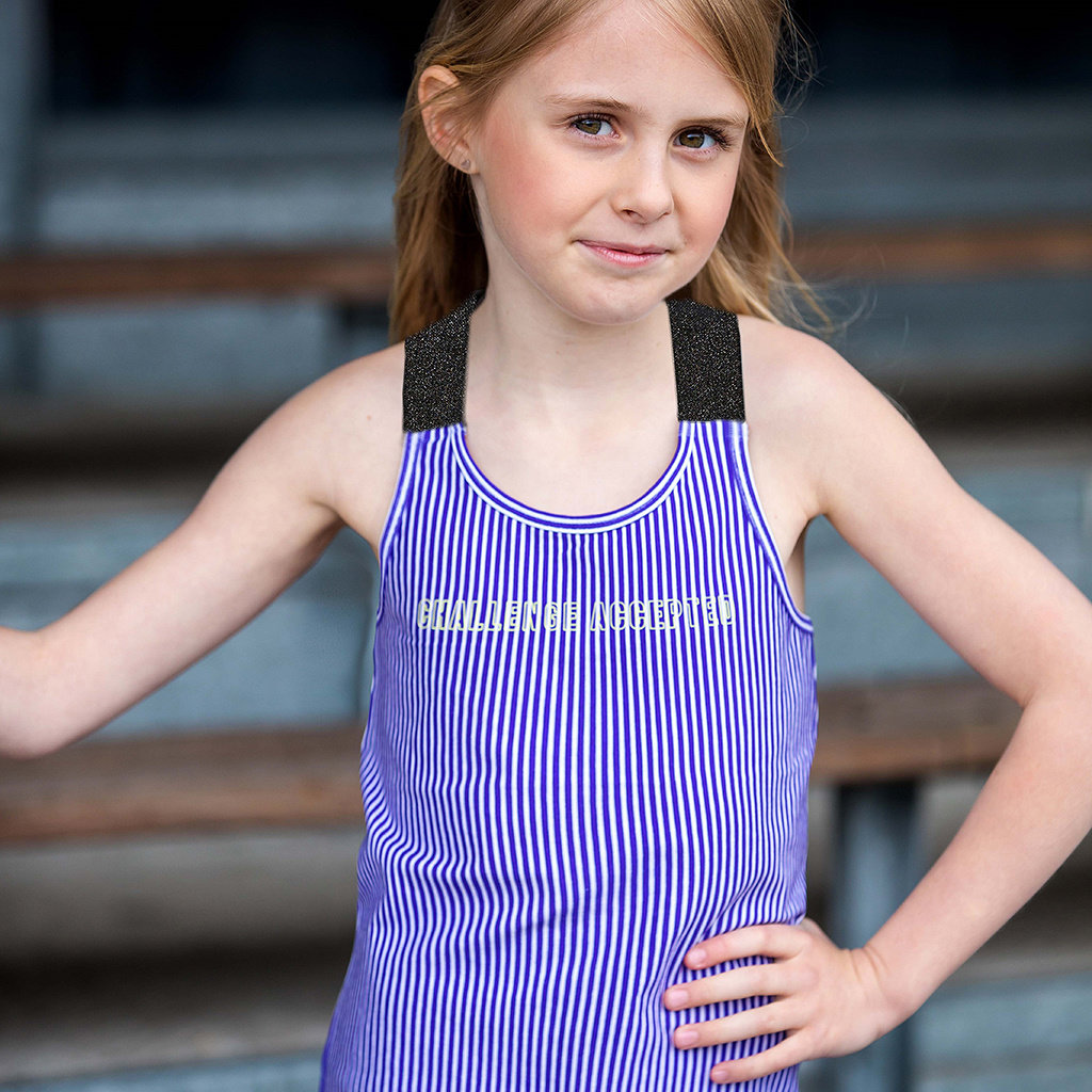 Sportieve tanktop (deep purple stripe)
