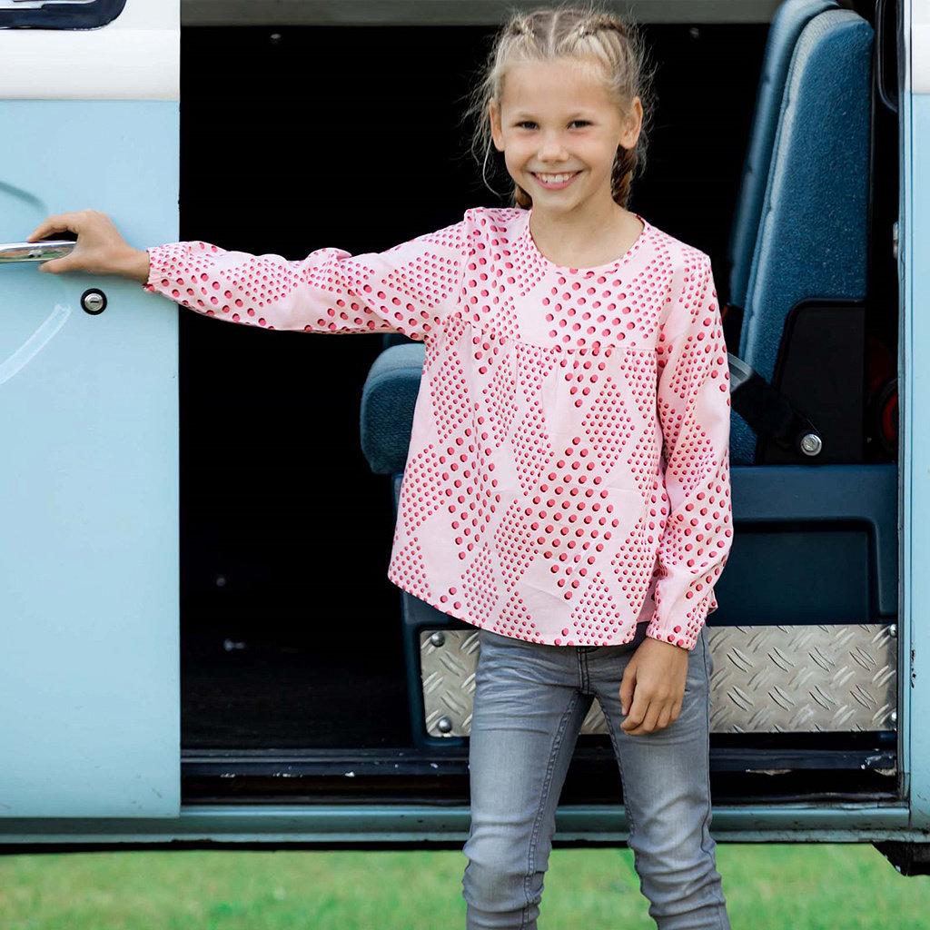 Blouse Mare (coral pink dot)