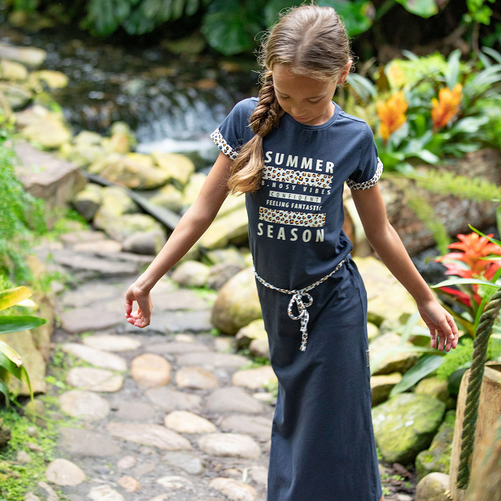 Maxi jurk B.Confident (navy)