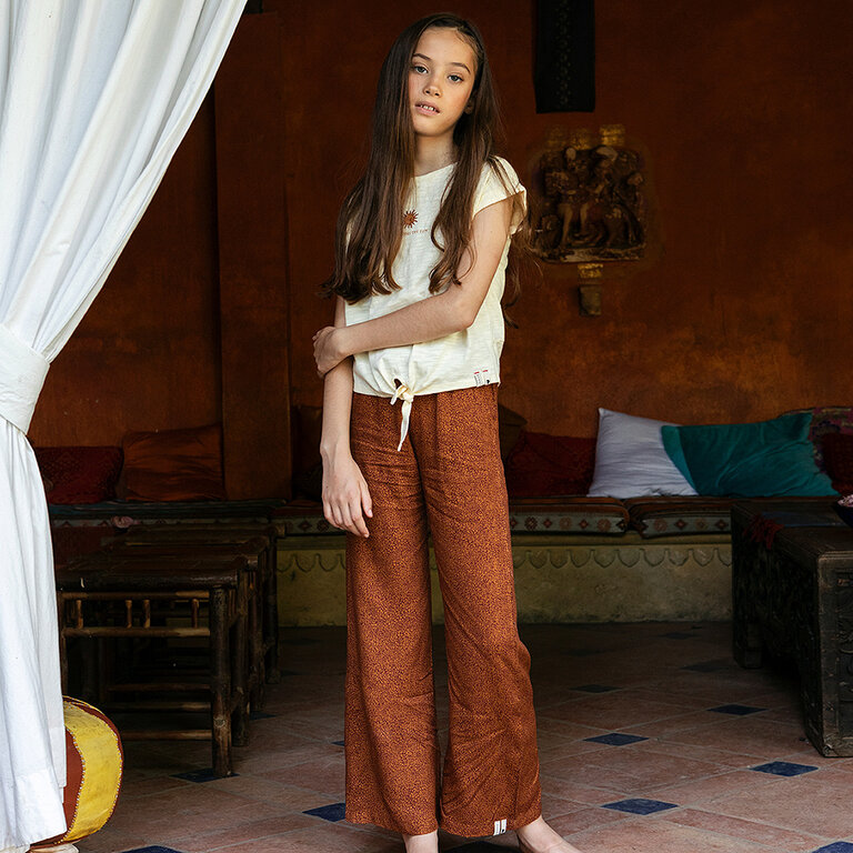 Broek wide (camel)
