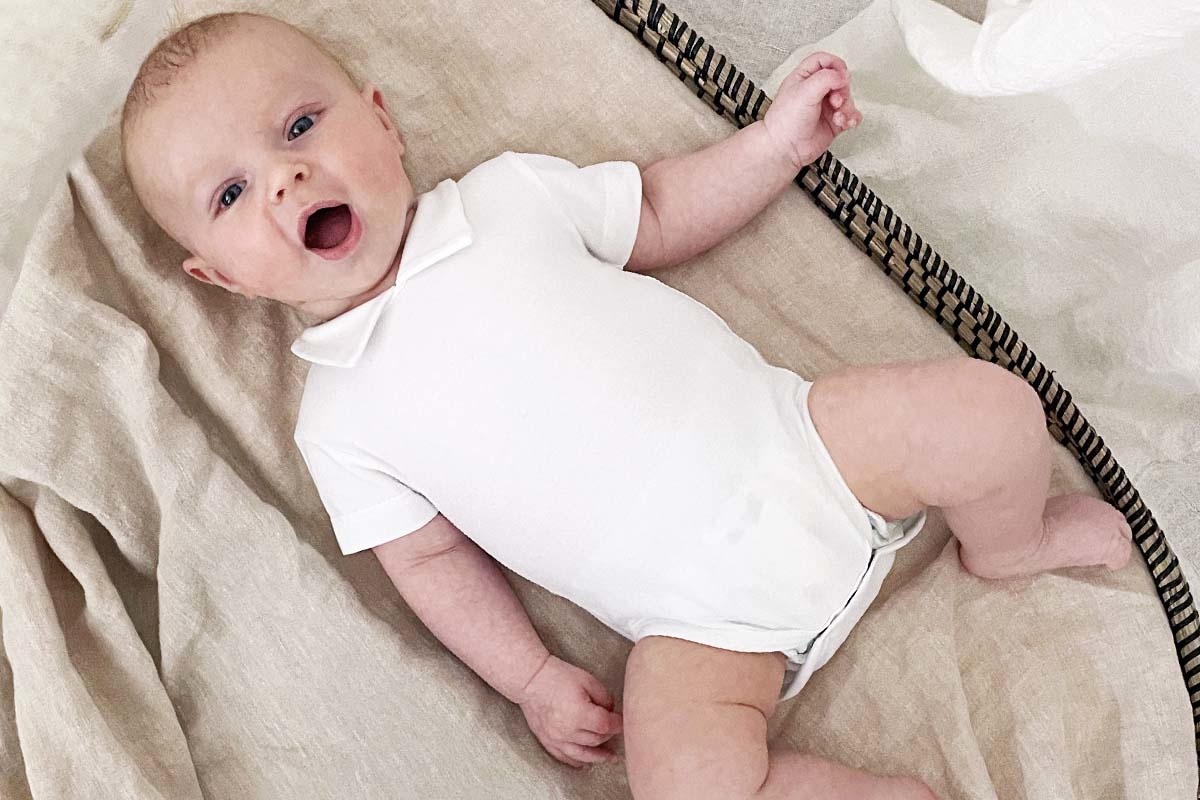 Baby romper wit polo