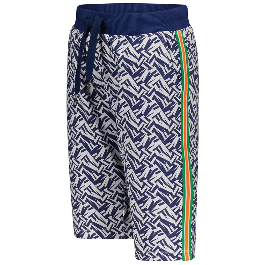 korte joggingbroek graphic (sporty blue)