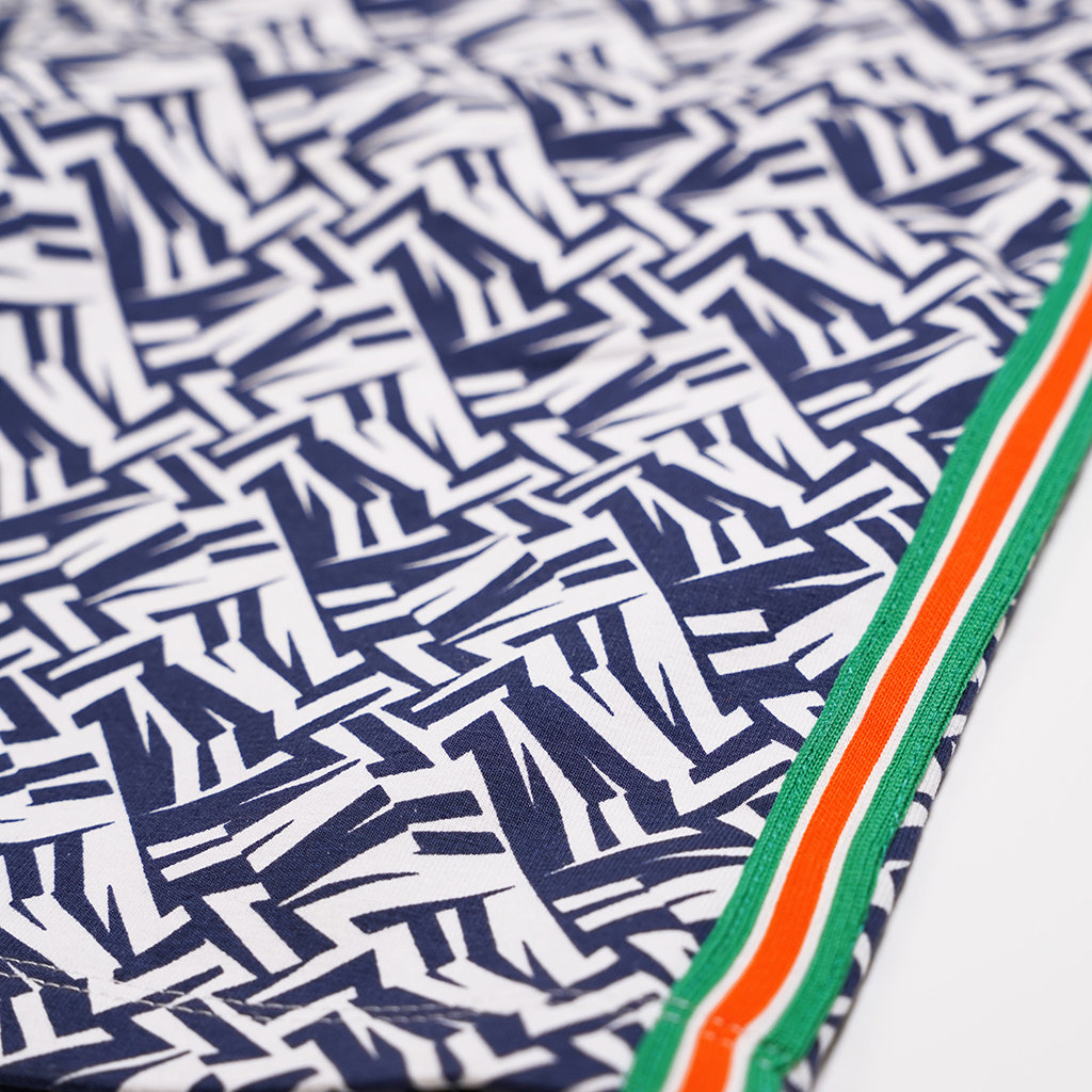 korte joggingbroek graphic (sporty blue)