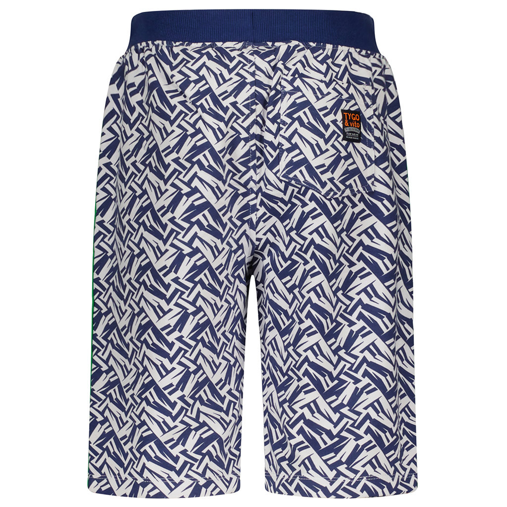 korte joggingbroek graphic (sporty blue)