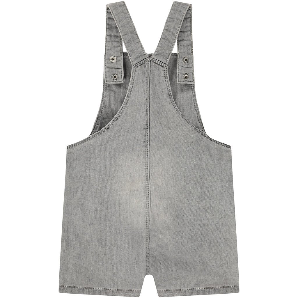 Jog jeans jumpsuit (light grey denim)