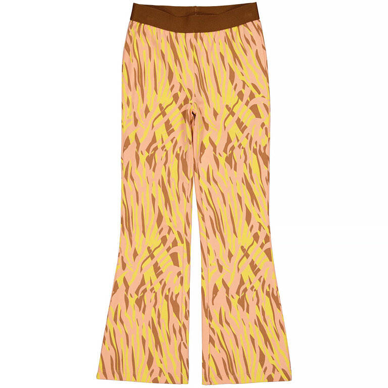 Broek flared Tieme (aop yellow sand animal)