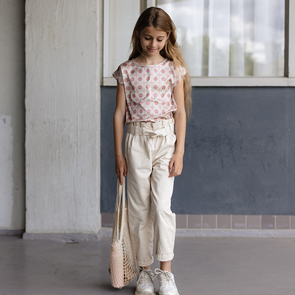 T-shirt Defne (aop creme geomatric)