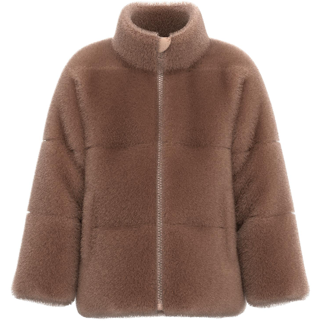 Winterjas fake fur Mosa (brownie)
