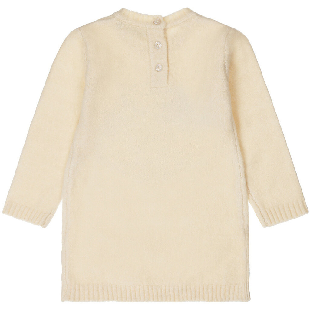 Gebreid jurkje Smile (off white)