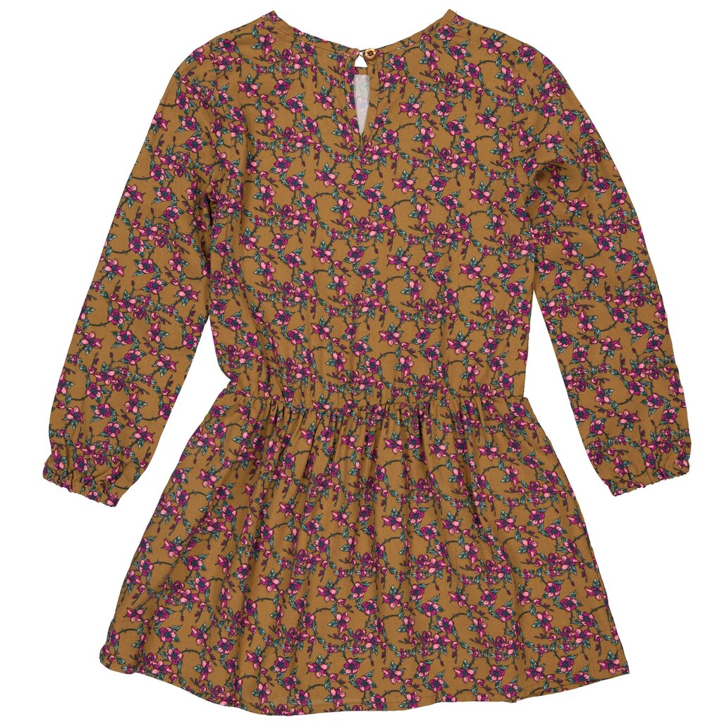 Jurk Aafke (brown almond floral)